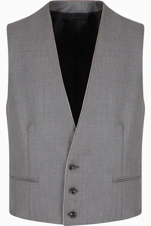 Giorgio Armani Gilet monopetto in lana vergine e cashmere