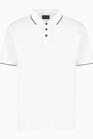 Giorgio Armani Polo in piquet di cotone filo di scozia