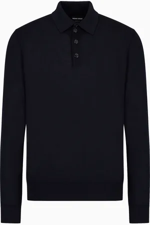 Giorgio Armani Polo a maniche lunghe in lana vergine