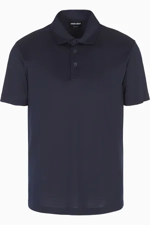 Giorgio Armani Polo in jersey di seta e cotone melange