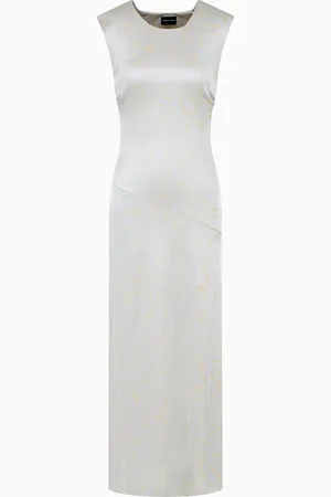 Giorgio Armani Abito longuette in jersey di viscosa jacquard