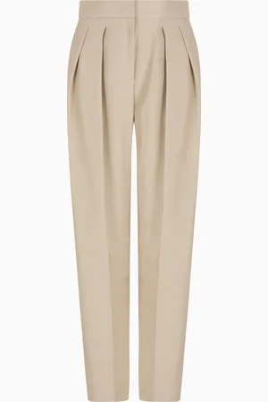 Giorgio Armani Pantaloni a due pinces in shantung di seta