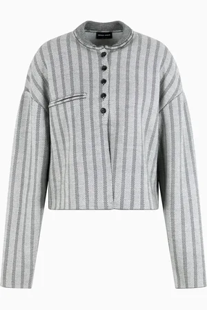 Giorgio Armani Giacca corta in maglia jacquard