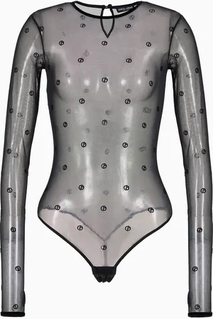Giorgio Armani Body a maniche lunghe con logo GA all-over