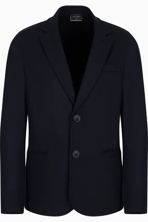 Giorgio Armani Giacca monopetto Icon in jersey di panno in puro Cashmere