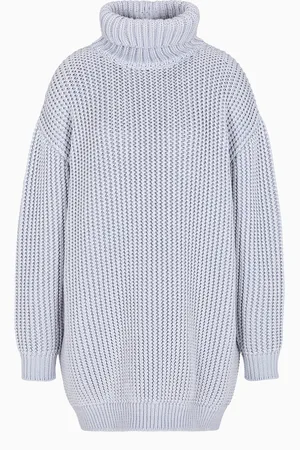 Giorgio Armani Neve Maglia over a collo alto in misto cashmere e lana vergine