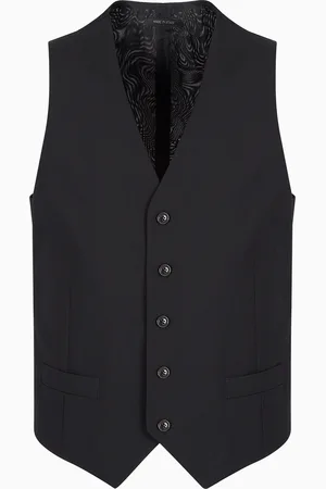 Giorgio Armani Gilet monopetto in lana vergine