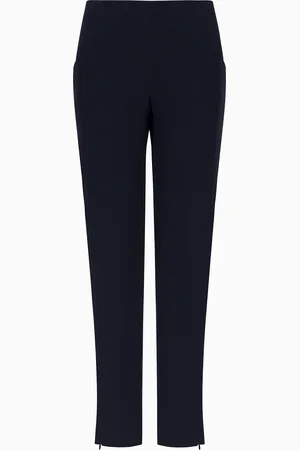 Giorgio Armani Pantaloni cropped in pura seta