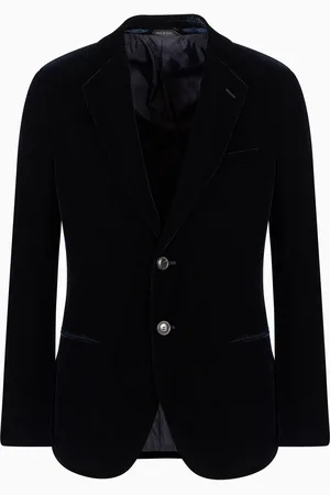 Giorgio Armani Giacca Icon monopetto linea George in velluto stretch
