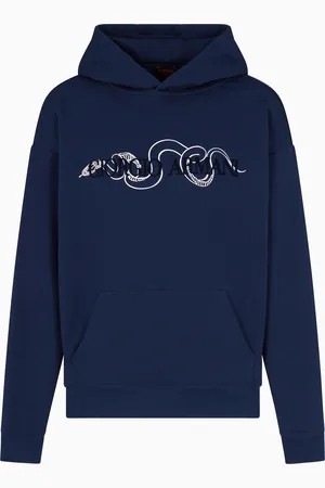 Giorgio Armani Felpa con cappuccio in misto cotone