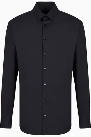 Giorgio Armani Camicia in unito stretch di cotone