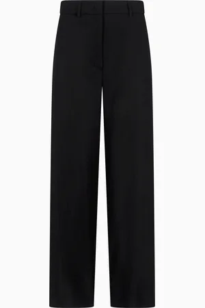 Giorgio Armani Pantaloni dritti in lana fluida