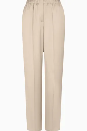 Giorgio Armani Pantaloni dritti in doppio raso di seta
