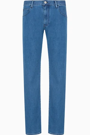 Giorgio Armani Pantaloni 5 tasche regular fit in denim di cotone stretch