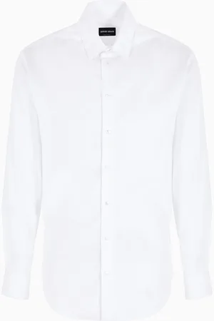 Giorgio Armani Camicia in unito stretch di cotone