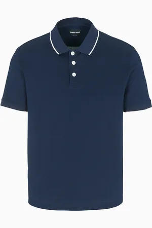 Giorgio Armani Polo in piquet di cotone filo di scozia