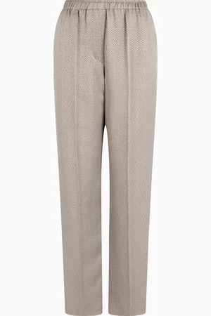Giorgio Armani Pantaloni dritti in viscosa e cupro jacquard