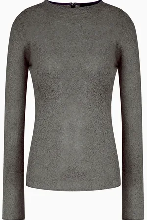 Giorgio Armani Maglia girocollo in cashmere e lana mohair