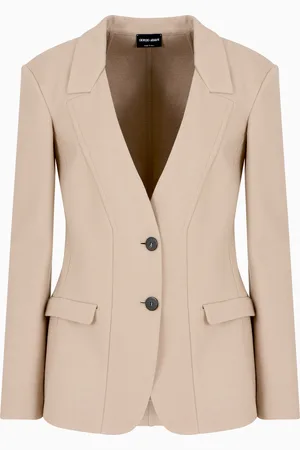 Giorgio Armani Giacca monopetto in jersey double di lana