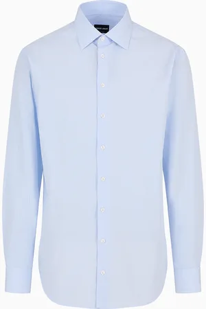 Giorgio Armani Camicia regular fit in cotone microarmaturato