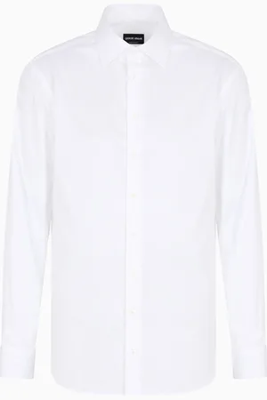 Giorgio Armani Camicia regular fit in twill di cotone
