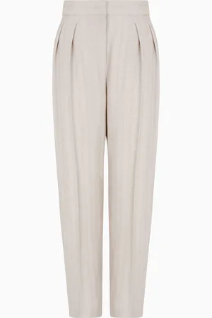 Giorgio Armani Pantaloni a due pinces in viscosa crepe armaturata