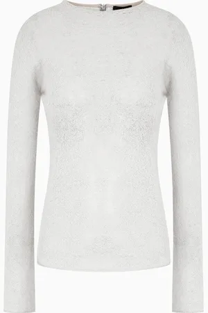 Giorgio Armani Maglia girocollo in cashmere e lana mohair