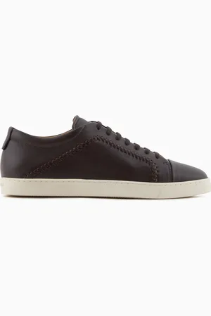 Giorgio Armani Sneakers in nappa con infilature
