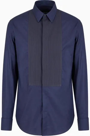 Giorgio Armani Camicia smoking in cotone dettaglio plissé