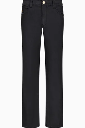 Giorgio Armani Pantaloni 5 tasche regular fit in cotone e seta stretch