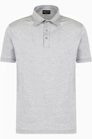 Giorgio Armani Polo in jersey di seta e cotone melange