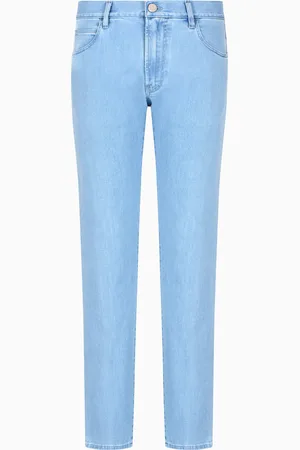 Giorgio Armani Pantaloni 5 tasche regular fit in denim di cotone stretch