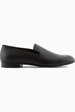 Giorgio Armani Mocassini in vernice stampa treccia