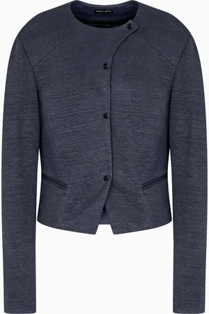 Giorgio Armani Giacca corta in jersey di viscosa e lino