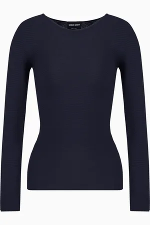 Giorgio Armani Maglia a maniche lunghe in viscosa punto links