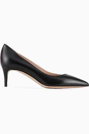 Giorgio Armani Décolleté in pelle con scollo asimmetrico