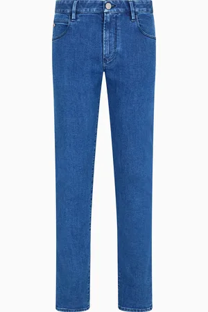 Giorgio Armani Pantaloni 5 tasche slim fit in denim di cotone stretch