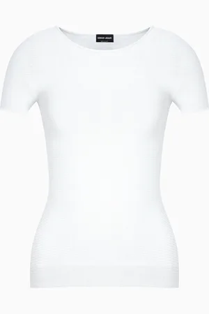 Giorgio Armani Maglia a maniche corte in viscosa punto links
