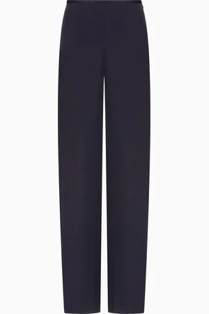 Emporio Armani Pantaloni palazzo in tecno cady