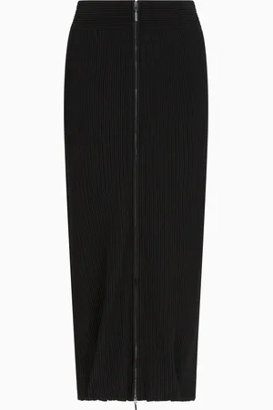 Emporio Armani Gonna tubino e full zip in tessuto ottoman rasato