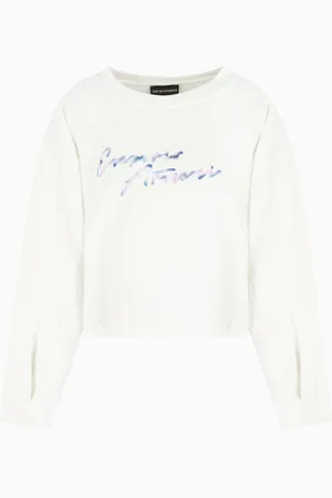 Emporio Armani Felpa in jersey french terry con logo ASV