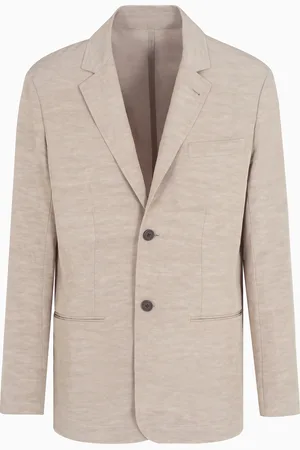 Emporio Armani Blazer monopetto in misto lino