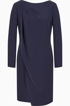 Emporio Armani Abito in tecno cady con pannello frontale