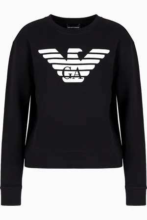 Emporio Armani Felpa in jersey organico con logo ASV