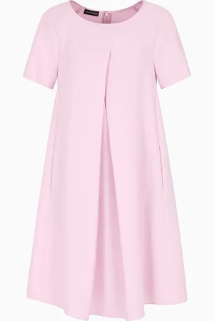 Emporio Armani Abito svasato in tecno cady con maxi piega godet