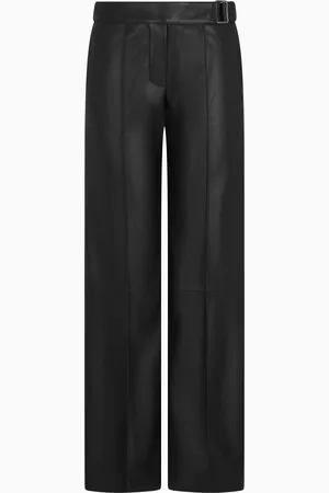 Emporio Armani Pantaloni palazzo in nappa di agnello guanteria