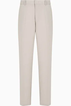 Emporio Armani Pantaloni con retro elastico in nylon seersucker