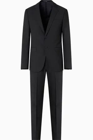 Emporio Armani Abito monopetto regular fit in tela di lana vergine Fil a Fil