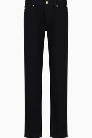 Emporio Armani Jeans J75 slim fit in denim stretch con dettagli gold