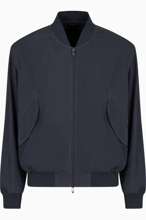 Emporio Armani Blouson collo bomber in nylon viscosa